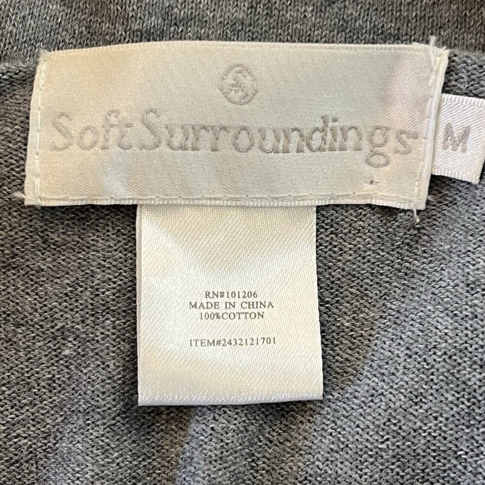 Soft Surroundings Gray Waterfall Sequin Trim Long… - image 8